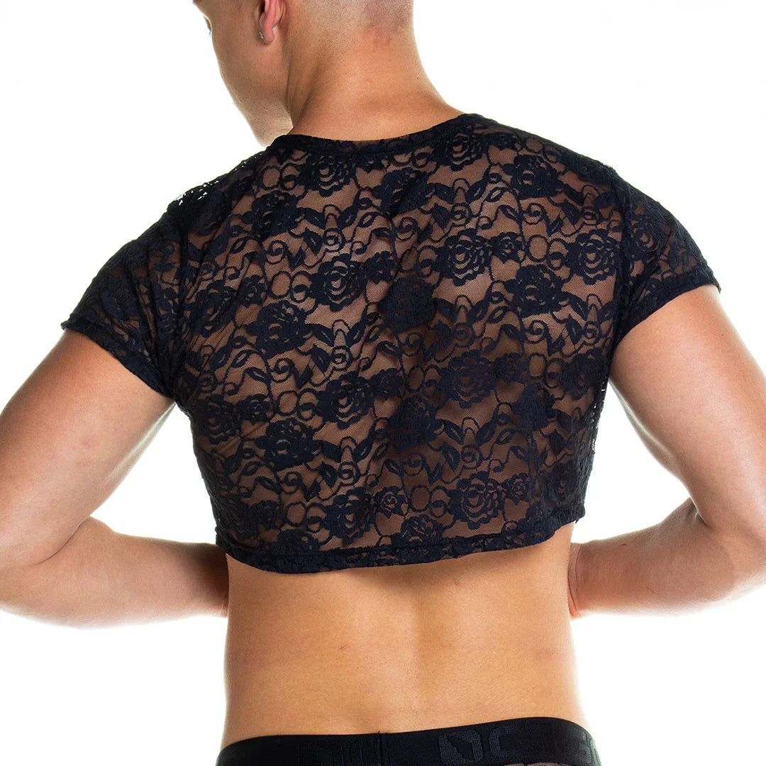 Redemotion Black Croop Top back view by Gigo Underwear