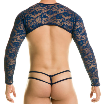 Redemotion Blue Harness back view by Gigo Underwear