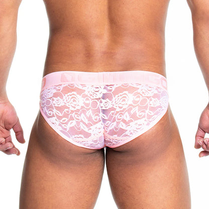 Redemotion Pink Brief on model by Gigo Underwear