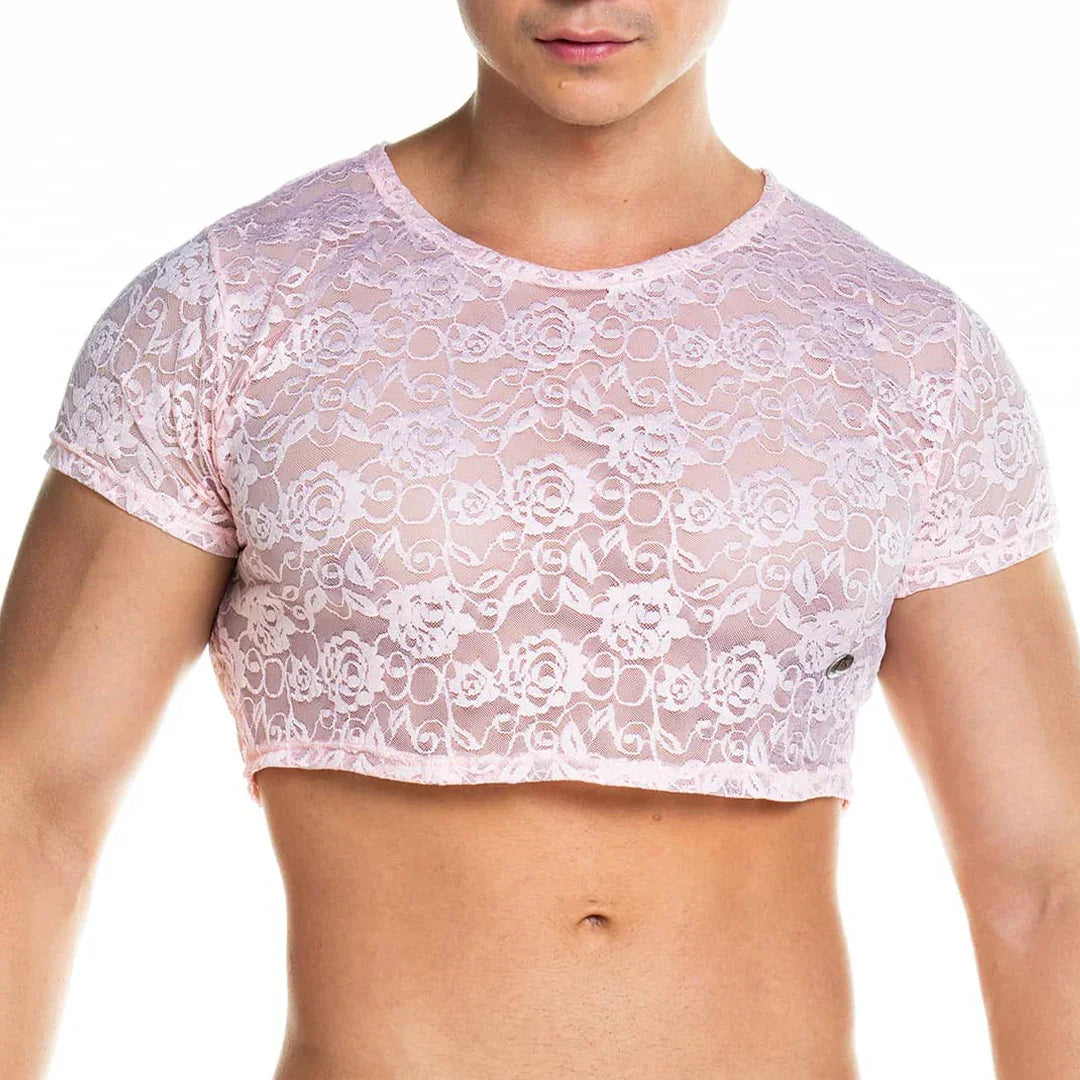 Redemotion Pink Croop Top back view by Gigo Underwear