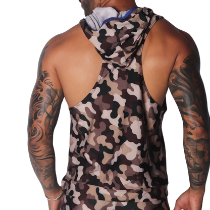 Trend Blue Hoody Tshirt front view by Gigo Underwear
