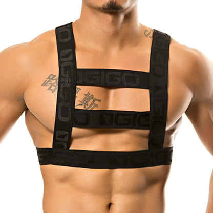 Resistless Black Harness back view by Gigo Underwear