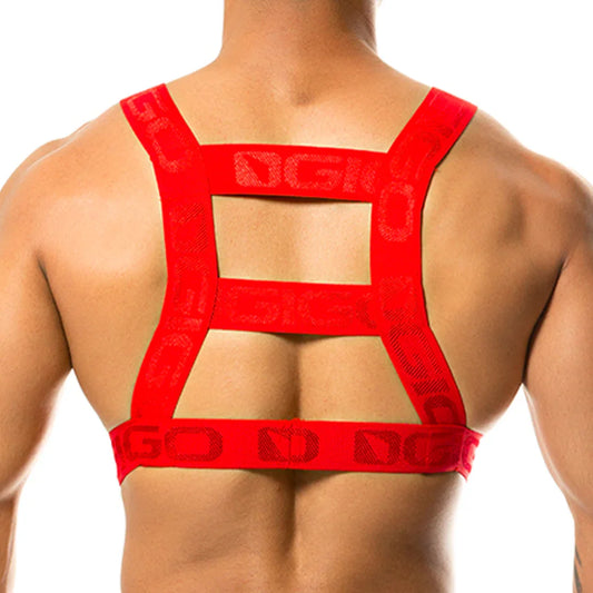 Resistless Red Harness front view by Gigo Underwear