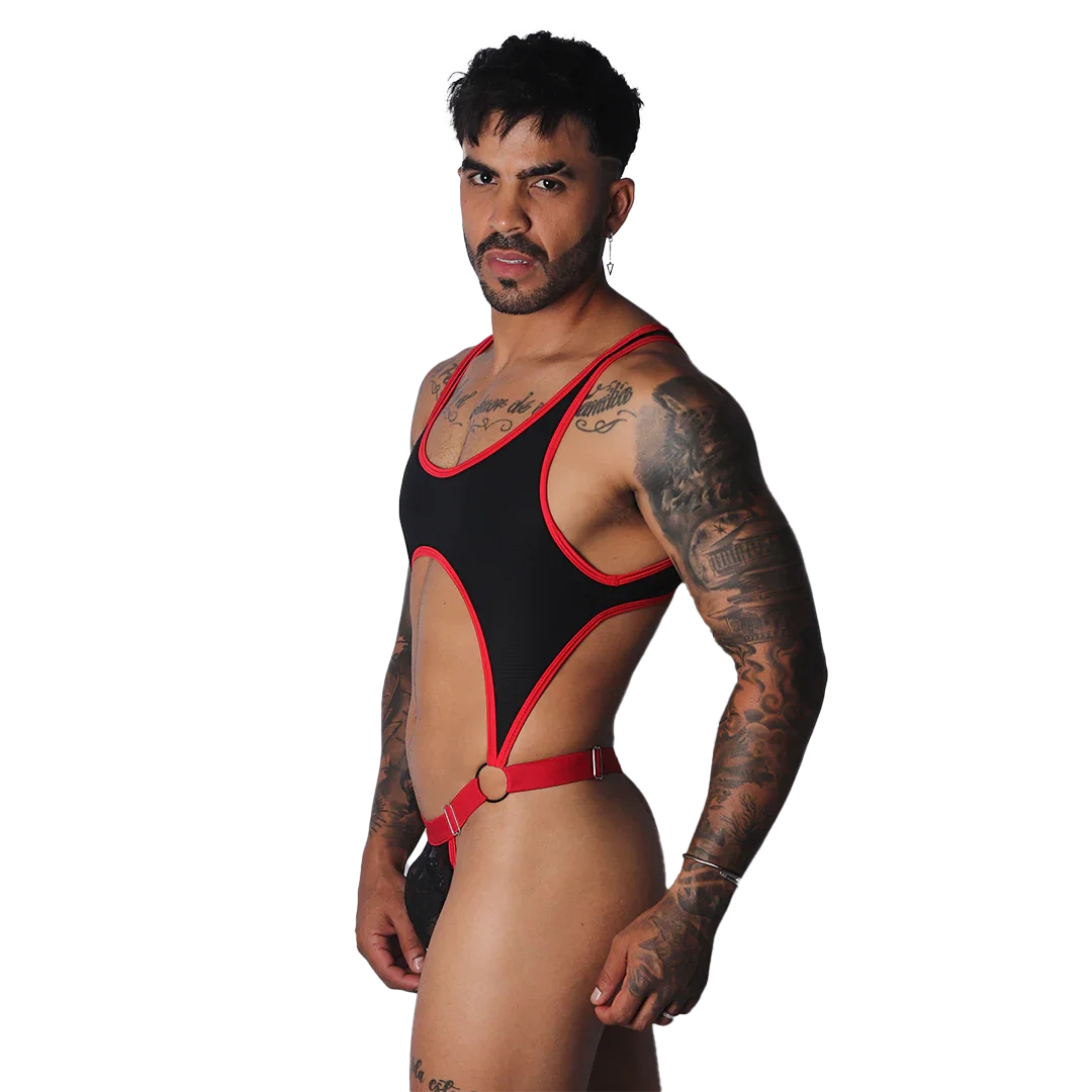 Romantic Black Body on model by Gigo Underwear