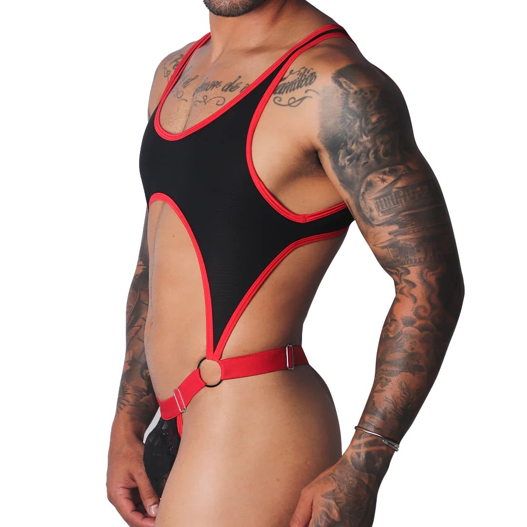 Romantic Black Body front view by Gigo Underwear