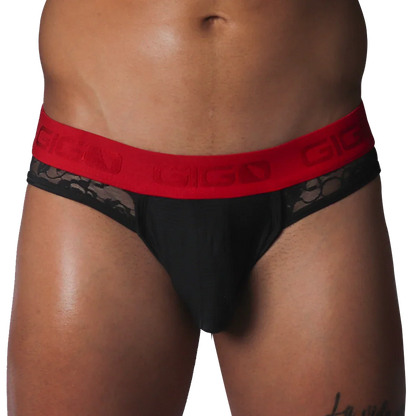 Romantic Black Brief Jock by Gigo Underwear