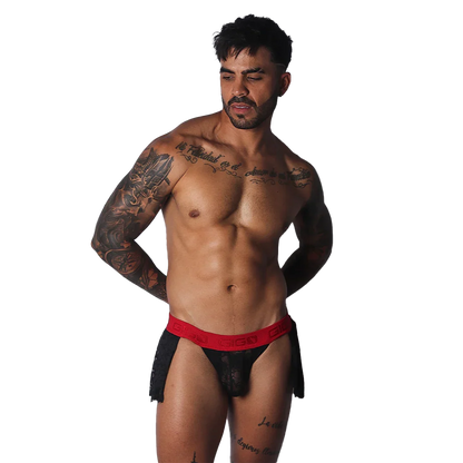 Romantic Black Skirt on model by Gigo Underwear