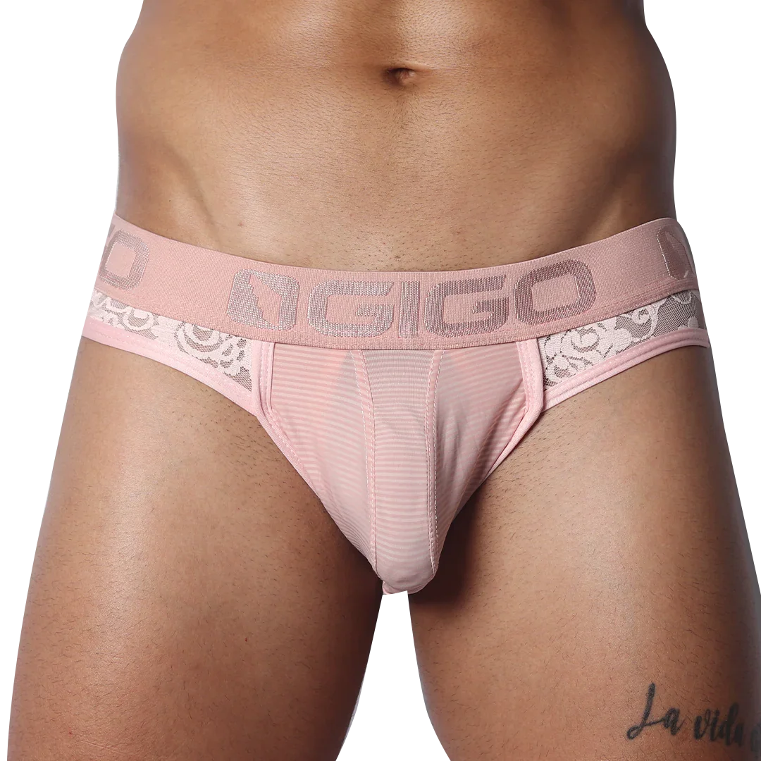 Romantic Pink Brief Jock by Gigo Underwear