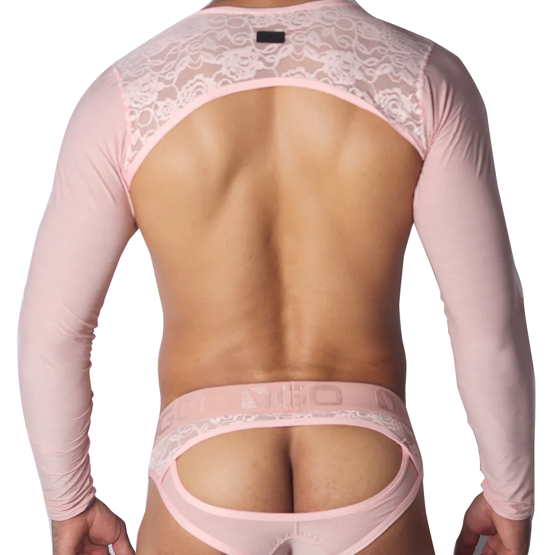 Romantic Pink Harness back view by Gigo Underwear