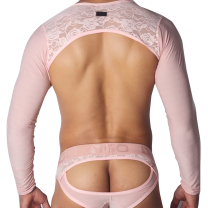 Romantic Pink Harness back view by Gigo Underwear