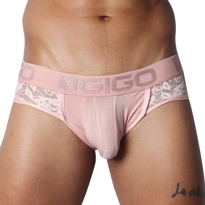 Romantic Pink Jock Thong by Gigo Underwear