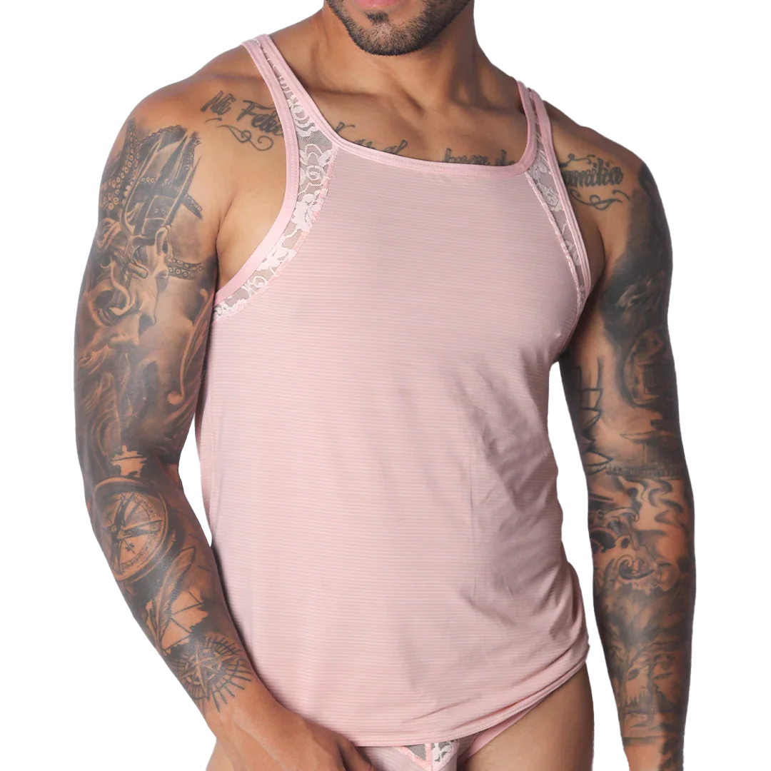 Romantic Pink Tank by Gigo Underwear