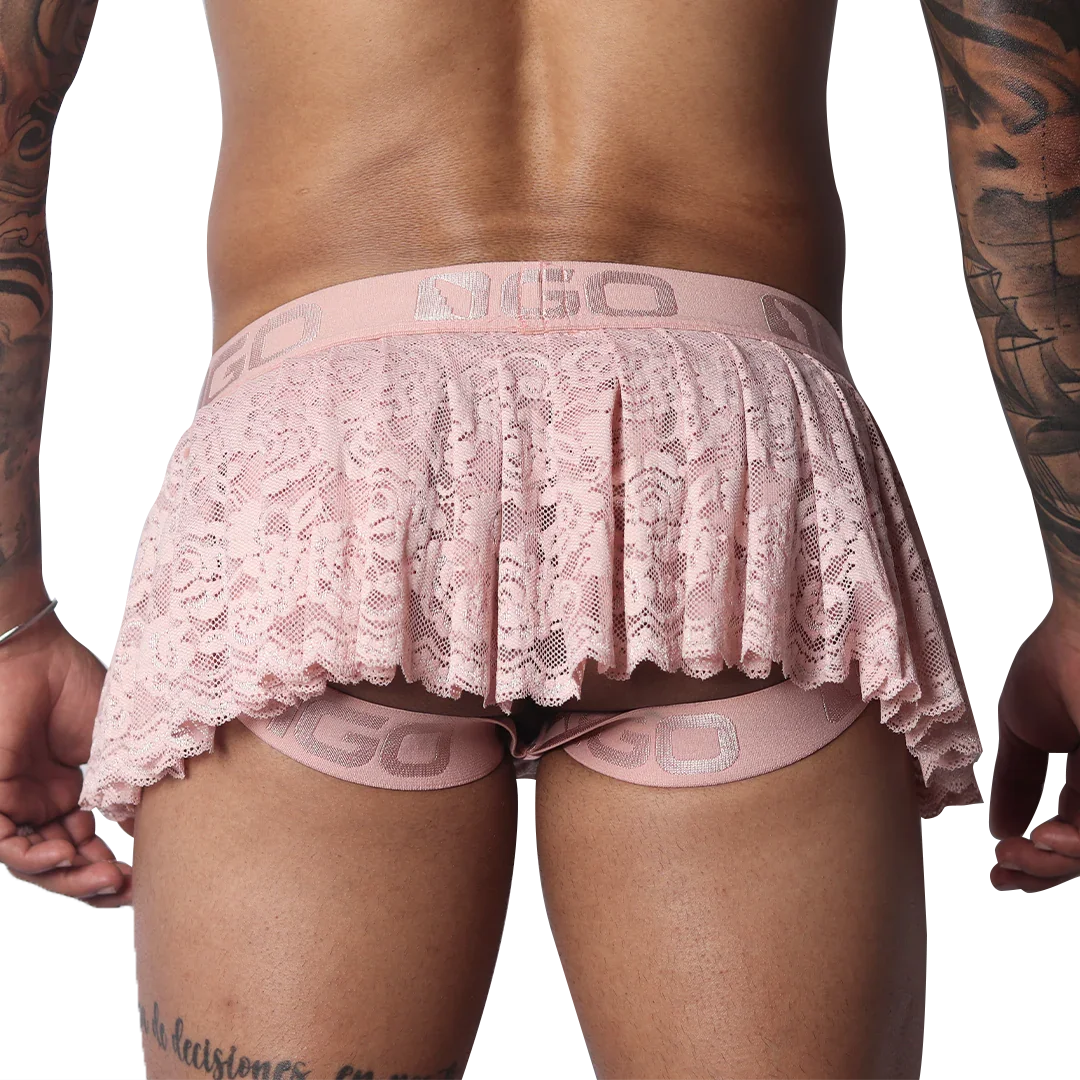 Romantic Pink Skirt back view by Gigo Underwear
