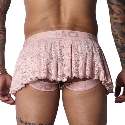 Romantic Pink Skirt back view by Gigo Underwear
