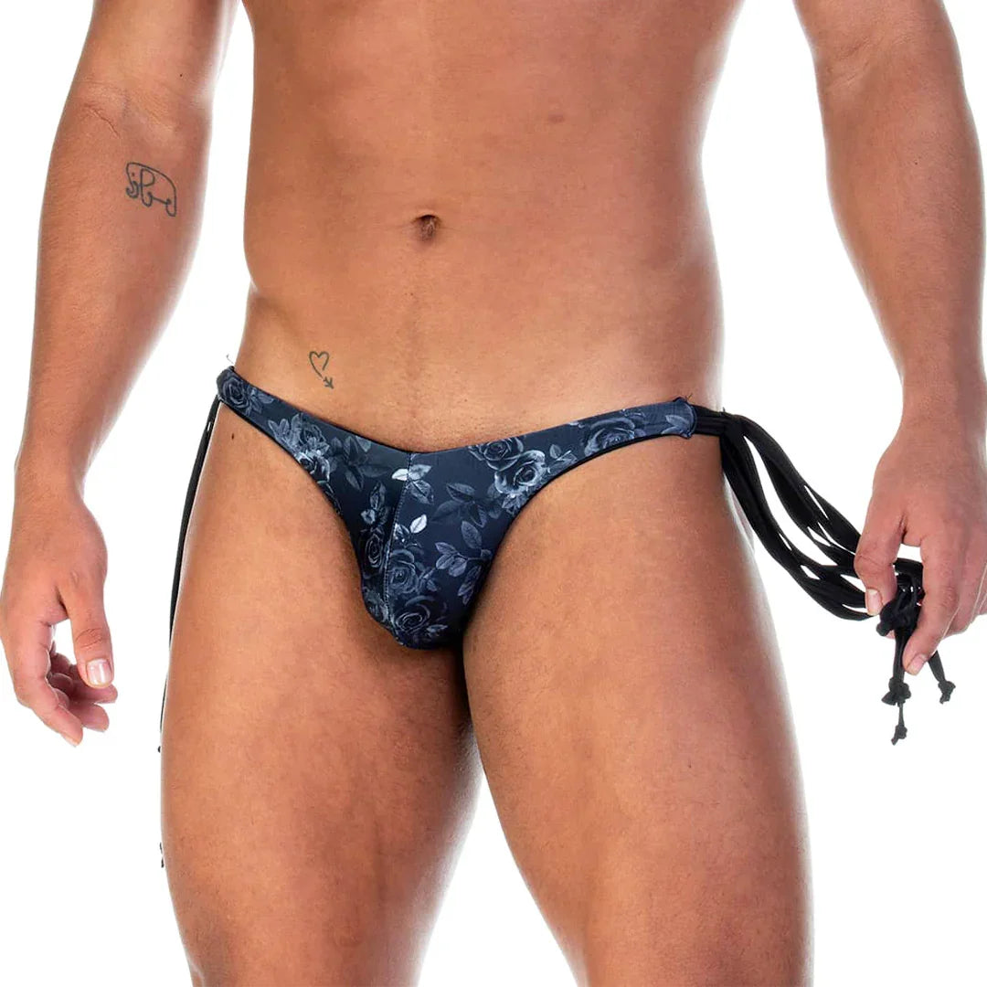 Rose Black Swim Brief by Gigo Underwear
