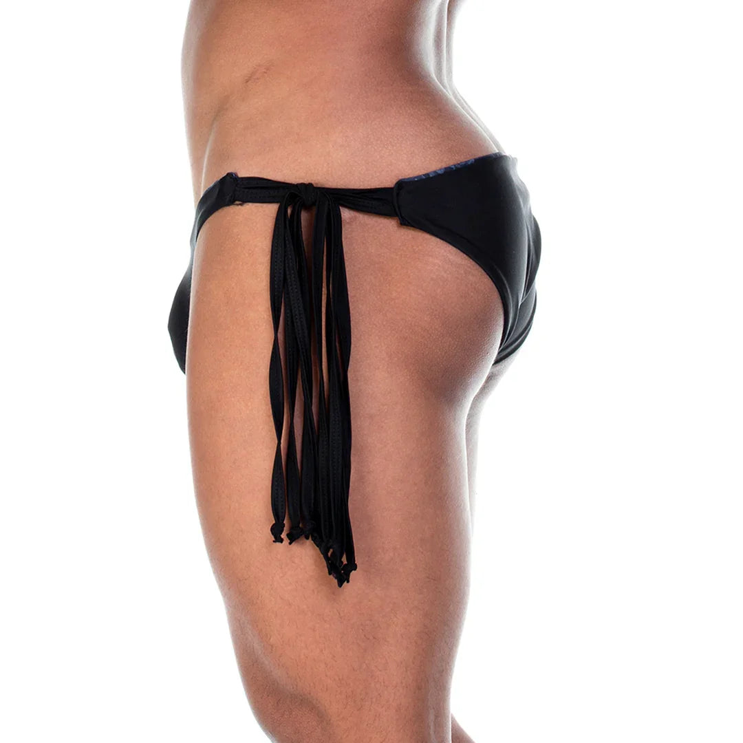 Rose Black Swim Brief back view by Gigo Underwear