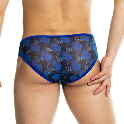 Rose Blue Brief back view by Gigo Underwear