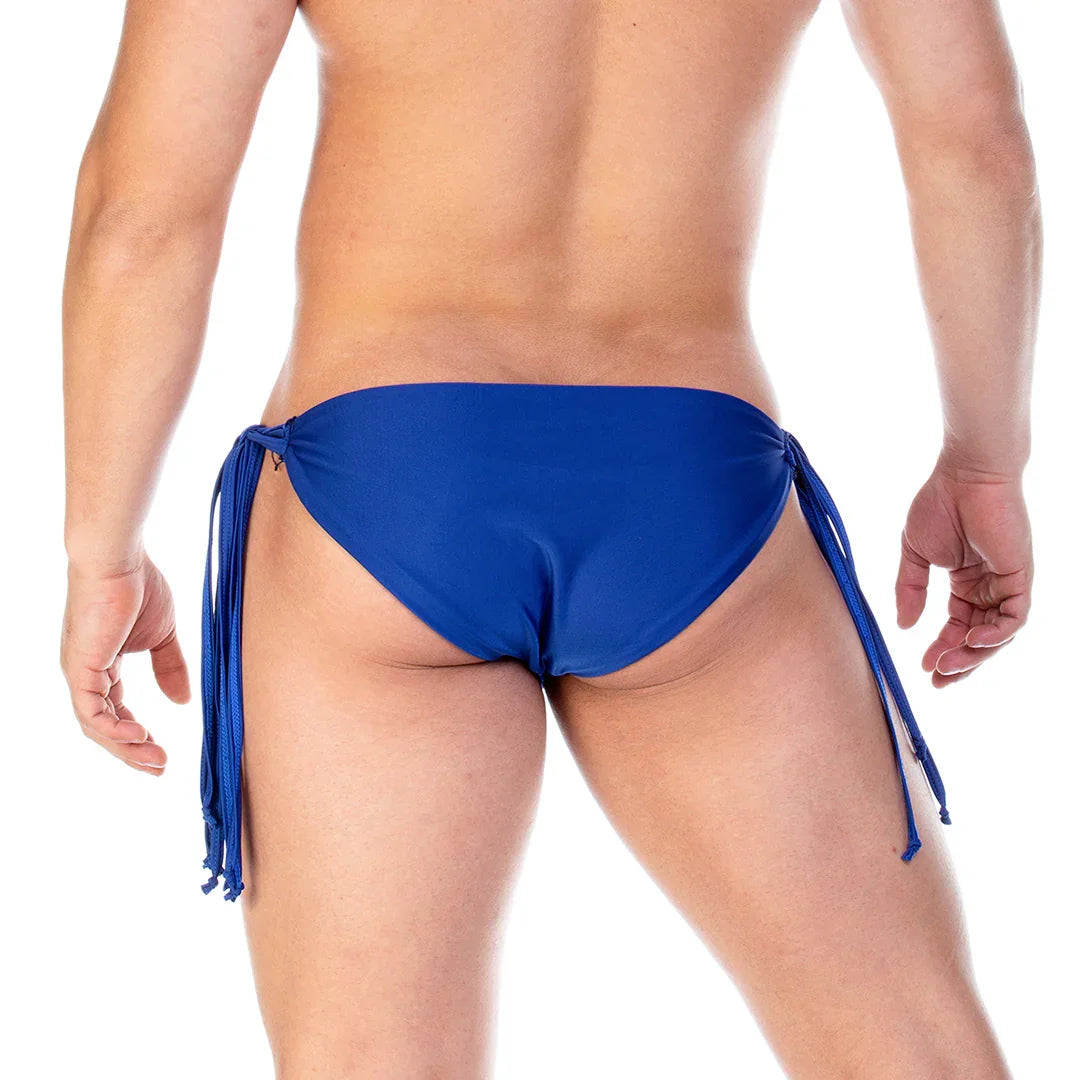 Rose Blue Swim Brief back view by Gigo Underwear