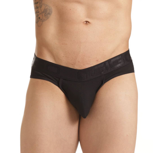 SCANALING BLACK BRIEF JOCKSTRAP