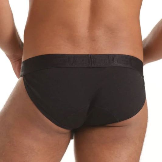 Scanaling Black Brief front view by Gigo Underwear