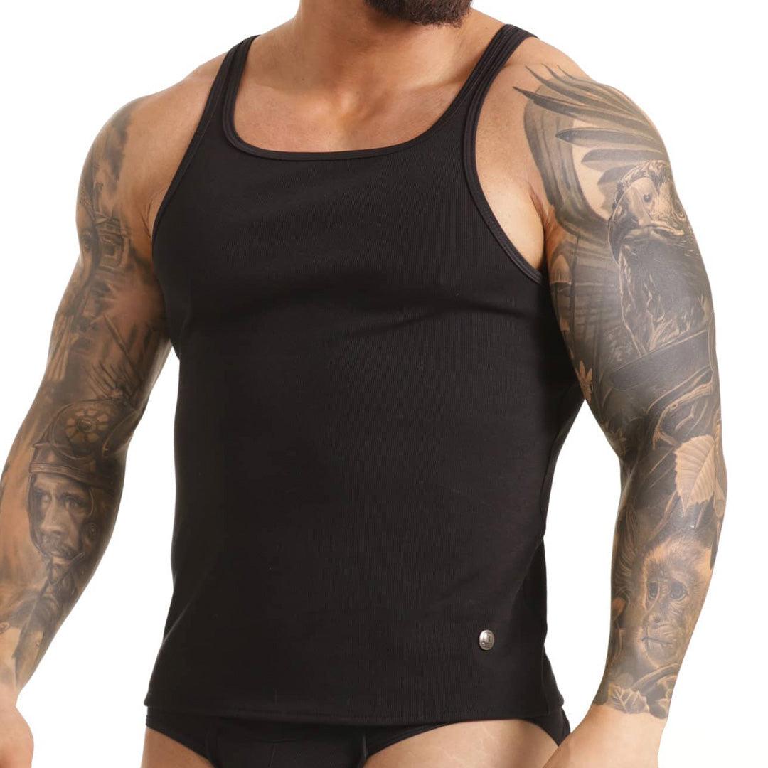 SCANALING BLACK TANK - Gigo Underwear & MensWear