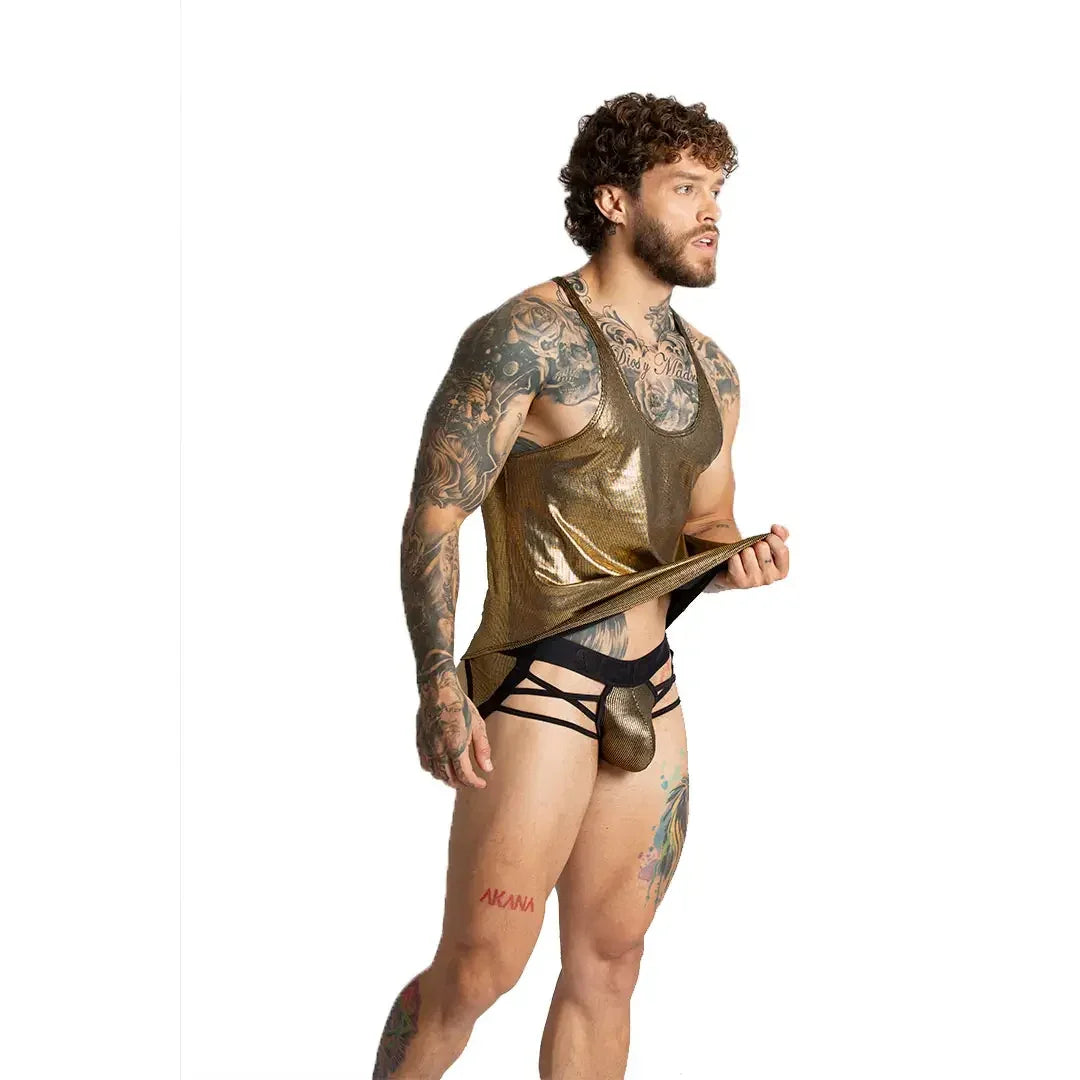 Shinese Tank on model by Gigo Underwear