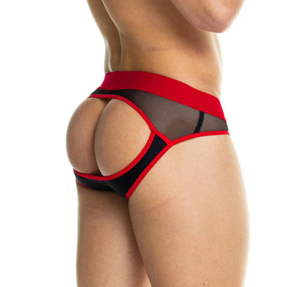 Skin Red Brief Jockstrap front view by Gigo Underwear