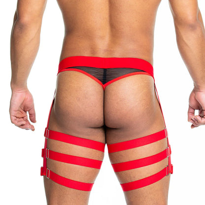 Skin Red Gelbert Belt back view by Gigo Underwear