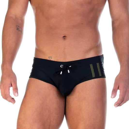 Soccer Black Swim Brief by Gigo Underwear