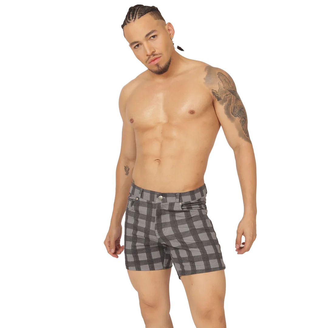 Social Gray Short back view by Gigo Underwear