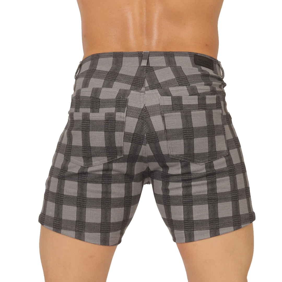Social Gray Short front view by Gigo Underwear