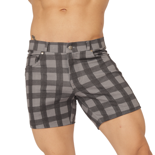 SOCIAL GRAY SHORT - Men's Fetish Bodywear with Sexy Details