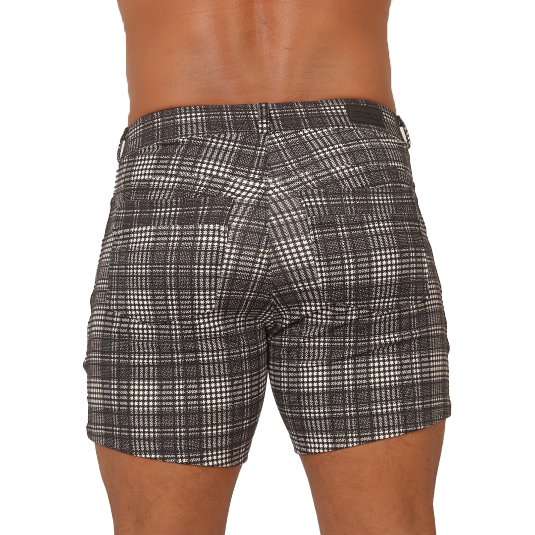 Social Gray Square Short back view by Gigo Underwear