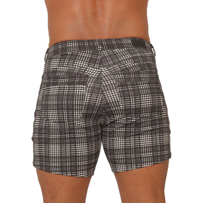 Social Gray Square Short back view by Gigo Underwear