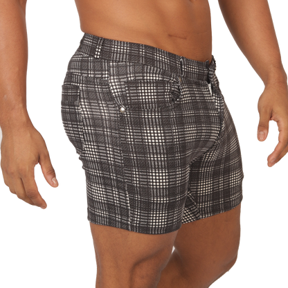 SOCIAL GRAY SQUARE SHORT - Gigo Underwear New Collection