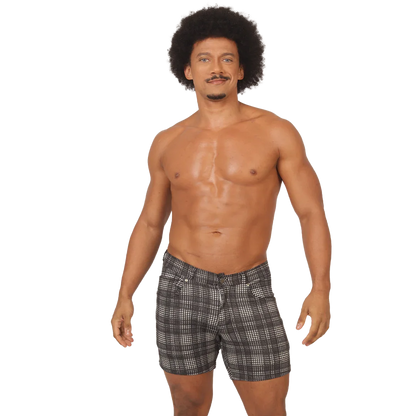 Social Gray Square Short on model by Gigo Underwear