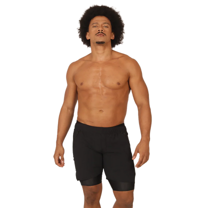 Sporty Black Short on model by Gigo Underwear