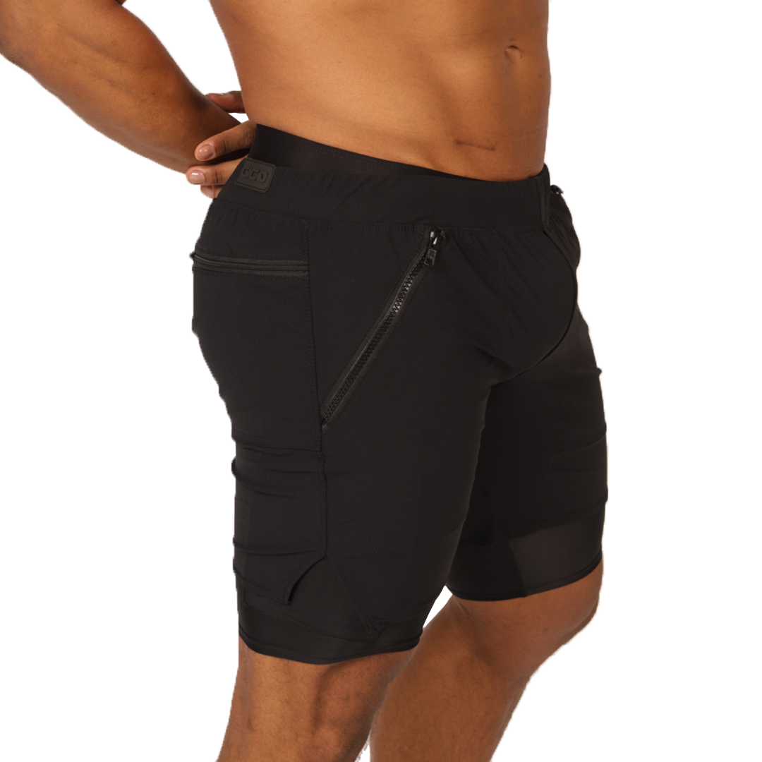SPORTY BLACK SHORT - Gigo Underwear & MensWear