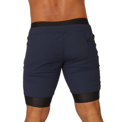 Sporty Blue Short back view by Gigo Underwear