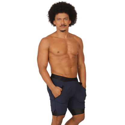 Sporty Blue Short on model by Gigo Underwear