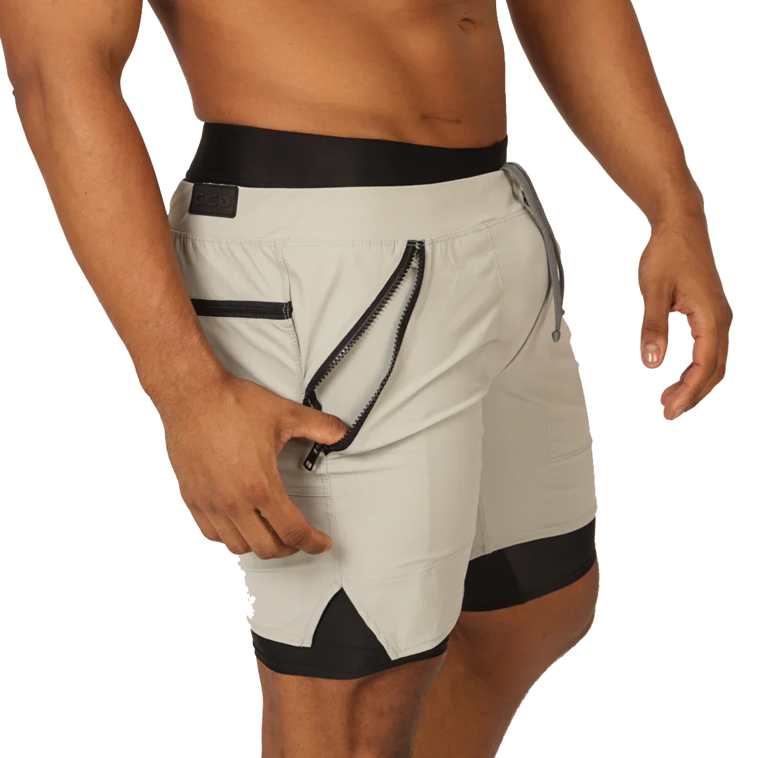 Sporty Gray Short front view by Gigo Underwear