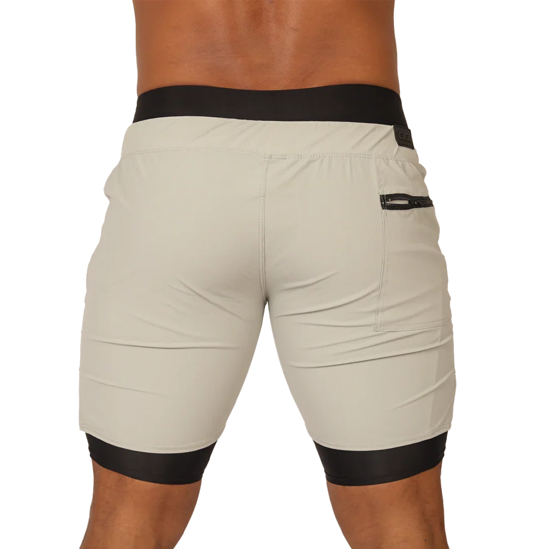 Sporty Gray Short back view by Gigo Underwear