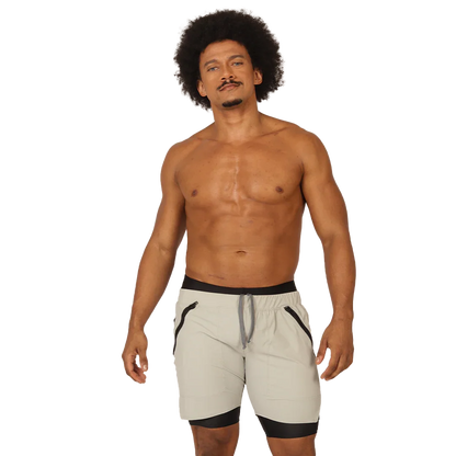 Sporty Gray Short on model by Gigo Underwear