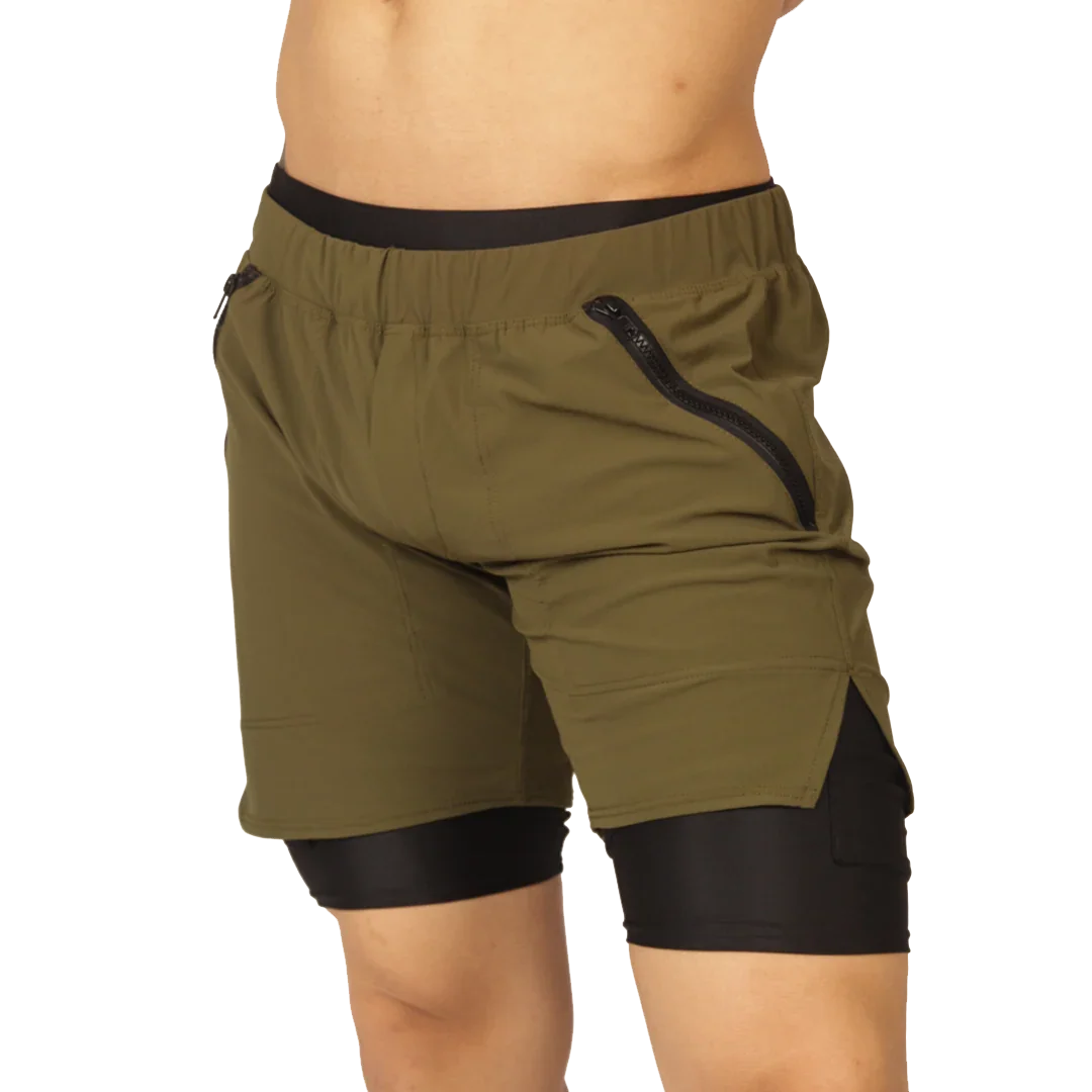 Sporty Green Short back view by Gigo Underwear