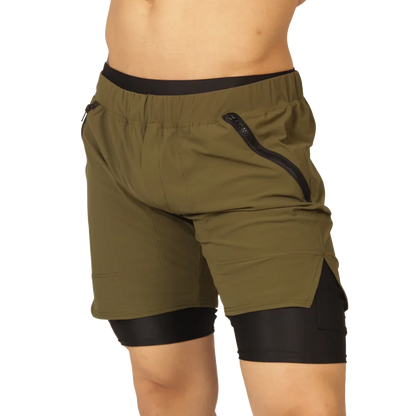 Sporty Green Short back view by Gigo Underwear