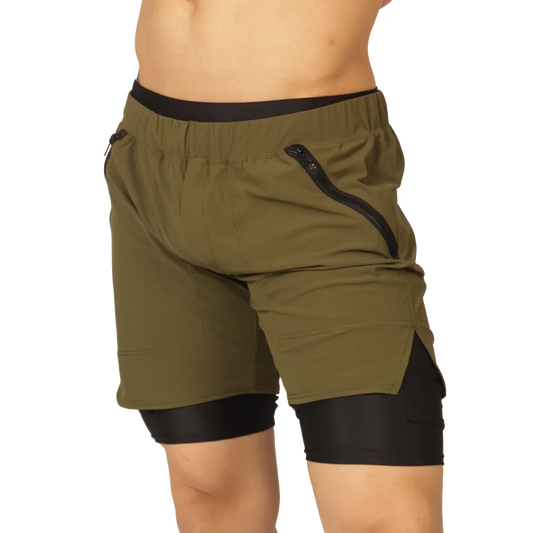 Sporty Green Short back view by Gigo Underwear