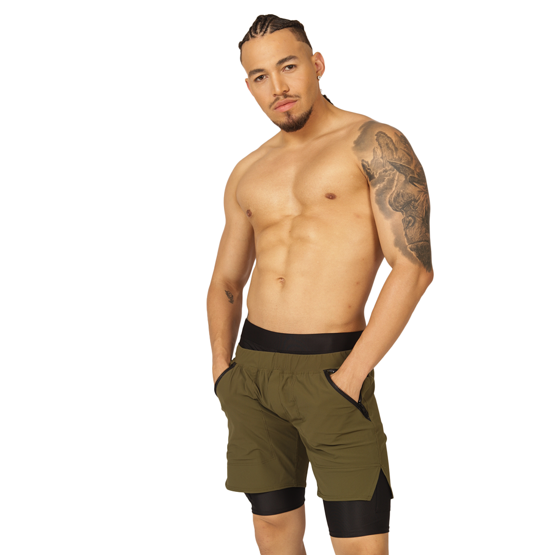 SPORTY GREEN SHORT - Gigo Underwear & MensWear