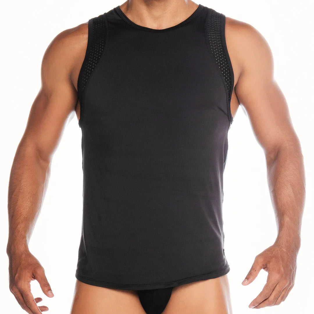Strech Black Tank by Gigo Underwear