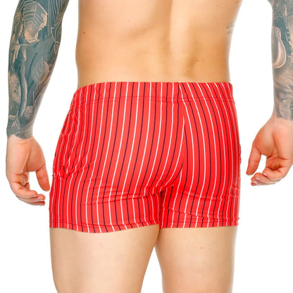 Sultan Red Beachwear back view by Gigo Underwear