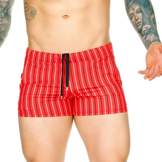 Sultan Red Beachwear front view by Gigo Underwear